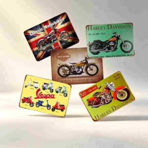 Car Motorcycle Bike Metal Sign, UV Printed Garage Theme, Rectangle, Waterproof Rustproof