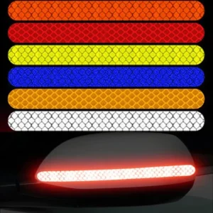 Car Rearview Mirror Reflective Stickers Universal Warning Anti Collision Reflectors Automotive Exterior Accessories Long Strip