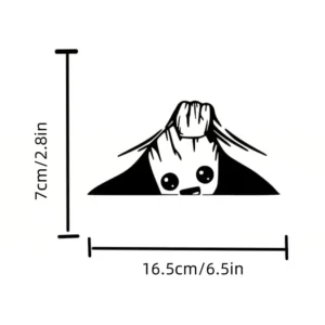 Car Sticker Peeking Eye Cartoon Design Waterproof Reusable PVC Self-Adhesive General-Purpose Body Decal
