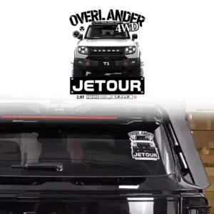 Car Stickers No Adhesive Rear Window Decal 3D Creative Sticker for Jetour T1 Accessories
