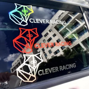 Car Window Die Cut Vinyl Holographic Letter and Animal Stickers Transparent Decals