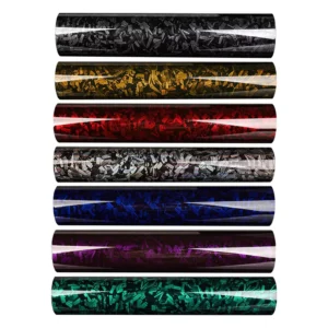 Carbon Fiber Gloss Black Forged Vinyl 30*150CM Air Release Carbon Fiber Wrap DIY Interior and Exterior Vehicle Sticker