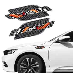 Carbon Fiber Texture Sports Pattern 3D Simulation Car Side Fender Air Outlet Decor Sticker Waterproof Car Modification Decal