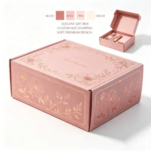 Cardboard Rigid Paper Box with Lamination, Recyclable Biodegradable Shipping Packaging