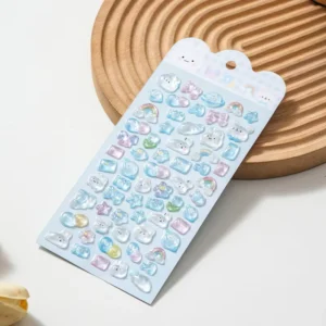 Cartoon 3D Crystal Diamond Embossed Stickers for Girls