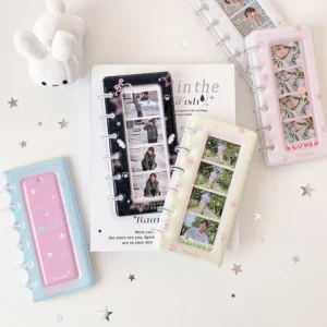Cartoon Angel Mushroom Button Four-Grid Card Binder 4-Cut PVC Photo Storage Album