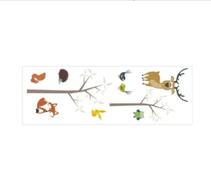 Cartoon Animals Designs Removable Christmas Window Sticker For Home Decor amd promotional gifts using