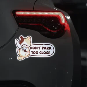 Cartoon Bumper Car Magnet Sticker Custom Reflective Waterproof
