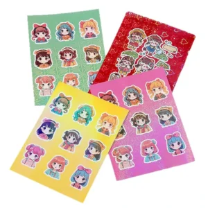 Cartoon Colorful Sticker Sheets for Planners, Labels and DIY Crafts