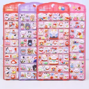 Cartoon Fortune Cat Foam Stickers, 3D DIY Phone Case Decoration