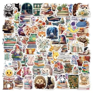 Cartoon Pattern Irregular Shaped Waterproof Matte Varnishing Paper Decorative Stickers for Home Decoration
