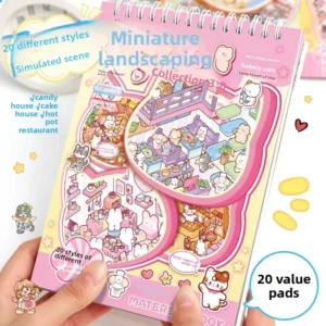 Cartoon Scenery Sticker Collection Miniature World Scene Sticker Book Cute Educational Journaling DIY Decorative PET