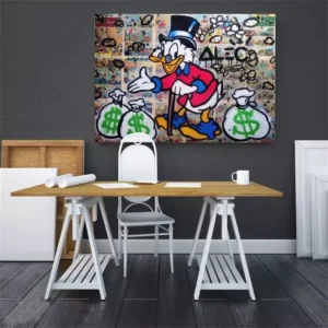 Cartoon Street Graffiti Wall Art Canvas Painting Nordic Posters and Prints Canvas Art Wall Pictures Room Decor