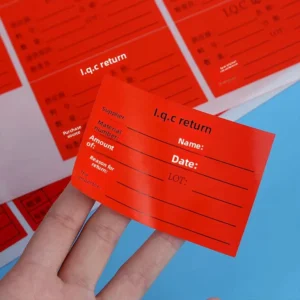 Certificate Identification Card Defective Goods Special Purchase Returns Processing Inspection Concession Writing Paper Label