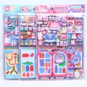Children’s Cartoon Double-Layer Foam Stickers, 3D DIY Decorative Stickers