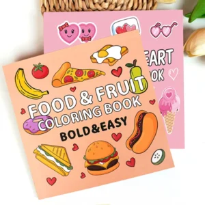 Children’s Coloring Book, Kindergarten Food and Fruit Doodle Book, 40