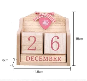 Children’s DIY Wooden Desk Calendar with Perpetual Calendar Function Cartoon Style