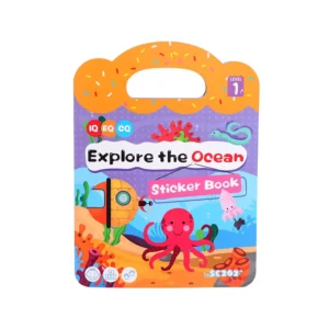 Children’s Portable Quiet Reusable Sticker Book with Marine Animal Puzzle Stickers