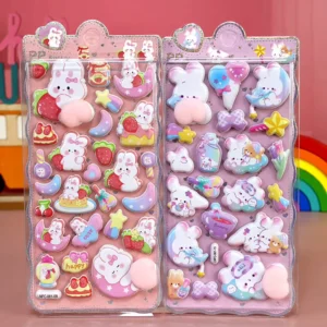 Children’s Unicorn Cartoon 3D Soft Pinch Music Decompression Stickers