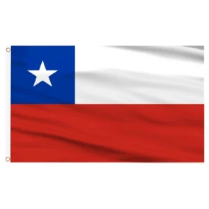 Chile Flag 3x5Ft 100D Polyester Banner with 2 Brass Grommets Fade-Proof Custom Logo National Flag