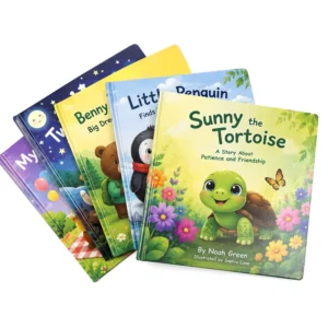 China Factory Custom Kids’ Board Book with Glossy Lamination Thick Cardboard Educational Picture Story