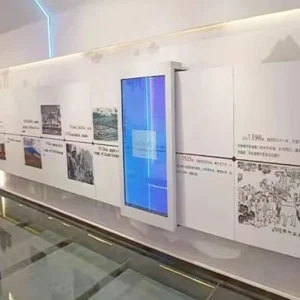 China Supplier 55 Inches HDTV Hotel TV Electric LED Display Screen White Interactive Slide Pull Touch System Android