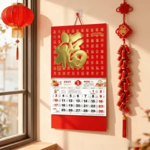 Chinese Traditional Wall Calendar, Custom Hanging Scroll Calendar
