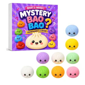 Christmas Advent Calendar 24 Days Countdown Squishy Squeeze Sensory Fidget Toy Pinch Fun Model PU Blind Box Gift Set