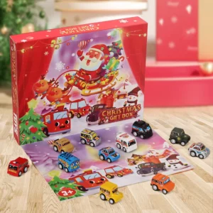Christmas Advent Calendar for Kids 24-Day Countdown Gift Box with Cars Party Favors