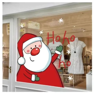 Christmas Day Decorative Waterproof Self adhesive Glass Vinyl Sticker for Window Sticker
