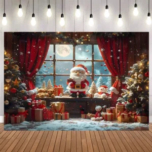 Christmas Decoration Background Banner Wall Cloth Flag Banner