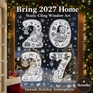 Christmas Decorations White Snowflake Static Cling PVC Wall Door Window Stickers Floral Elk Igloo Designs Customizable
