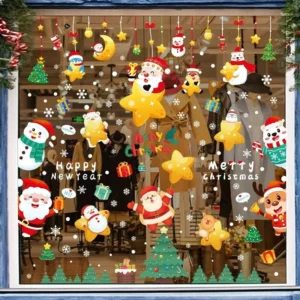Christmas Decorative Window Print Custom Printed Window Film Stickers