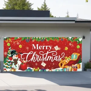 Christmas Festival Vinyl Banner with UV Printing Eco-Friendly Waterproof Portable Reusable