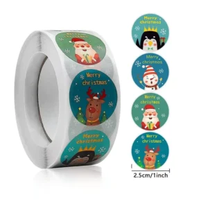 Christmas Gift Eco Friendly Decorative Stickers Die Cut Paper Vinyl Anti UV Matte Varnishing