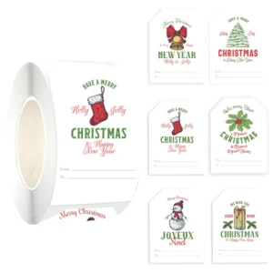 Christmas Gift Package Seal Sticker Roll, Self-Adhesive, Gift Bags, Small Business