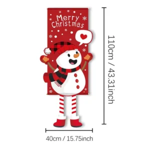 Christmas Hanging Banner Flag for Backdrop, Reusable Holiday Party Decor