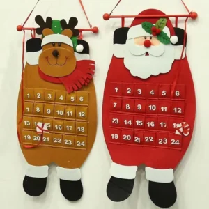 Christmas Ornaments Decoration Pendants Snowman Santa Claus Felt Calendar Gifts for Christmas