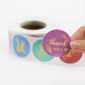 Christmas Roll Stickers, Festive Waterproof Vinyl Decals for Gift Wrapping, Holiday Decor and Seasonal Packaging