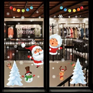 Christmas Scene Window Sticker, UV-Printed Vinyl Decorative Decal