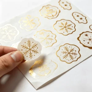 Christmas Skincare Packaging Stickers Waterproof Adhesive Labels UV Protection Scratch-Off Holiday Beauty