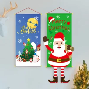 Christmas Snowman 40x80cm Non-Woven PP Synthetic Paper Laminated Hanging Poster and Flag