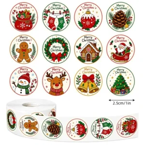 Christmas Tags Self Adhesive Gift Tags Christmas Name Labels Stickers for Wrapping Paper Festival Birthday Decor