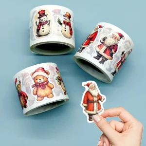 Christmas Window Decal Glass 3D Cartoon Character Sticker