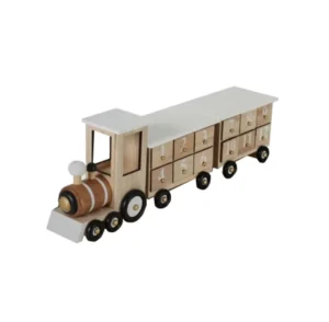 Christmas Wooden Advent Calendar Train Decoration 24 Countdown Drawers