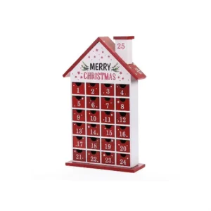Christmas Wooden Countdown Calendar Desktop Decoration Children’s Small Gift Candy Drawer Storage Box