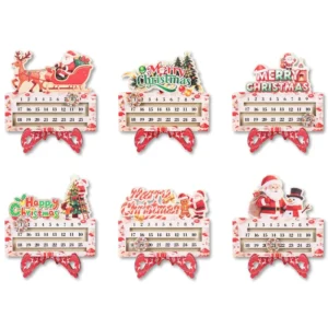 Christmas Wooden Handicrafts 25 day Countdown Prop Christmas Party Decoration Cartoon Calendar Display Stand