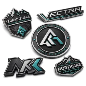 Chrome ABS Plastic 3D Custom Letter Car Badge Emblem Nameplate Sticker Waterproof 3M Adhesive DIY
