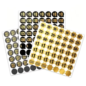 Circle Sale Tags Discount Labels 1 Inch Self-Adhesive for Retail