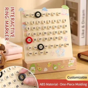 Circular Perpetual Calendar DIY Ring Desk Calendar Creative Office Desktop Decoration Acrylic Calendar